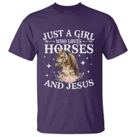Just A Girl Who Loves Horses And Jesus T Shirt Christian Girls Horse