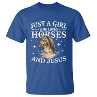 Just A Girl Who Loves Horses And Jesus T Shirt Christian Girls Horse
