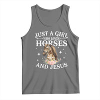 Just A Girl Who Loves Horses And Jesus Tank Top Christian Girls Horse