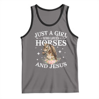 Just A Girl Who Loves Horses And Jesus Tank Top Christian Girls Horse