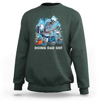 Funny Doing Dad Shit Sweatshirt Skeleton Toilet Dad Jokes Father's Day