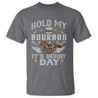 Funny Hold My Bourbon It's Derby Day T Shirt Horse Racing