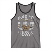 Funny Hold My Bourbon It's Derby Day Tank Top Horse Racing