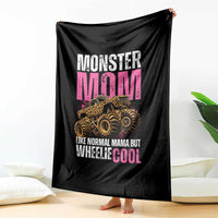 Monster Mom Like Normal Mama But Wheelie Cool Throw Blanket Monster Truck Mama