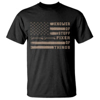 Knower Of Stuff Fixer Of Things T Shirt Funny Handyman Dad Husband Vintage American Flag