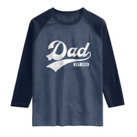 Dad Est 2026 Raglan Shirt Funny New Dad Baby Announcement