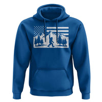 Patriotic Bigfoot American Flag in Forest Hoodie