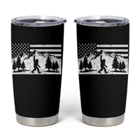 Patriotic Bigfoot American Flag in Forest Tumbler Cup