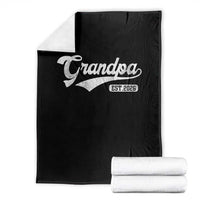 Grandpa Est 2026 Throw Blanket New Grandpa Paternity Father's Day