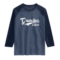 Grandpa Est 2026 Raglan Shirt New Grandpa Paternity Father's Day