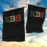 El Papa Funny Mexican Dad Garden Flag Mexico Vintage Flag Father's Day