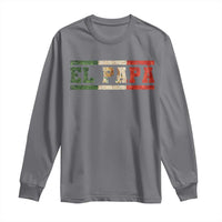 El Papa Funny Mexican Dad Long Sleeve Shirt Mexico Vintage Flag Father's Day