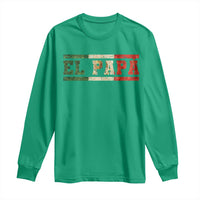 El Papa Funny Mexican Dad Long Sleeve Shirt Mexico Vintage Flag Father's Day