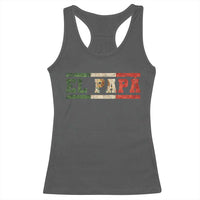 El Papa Funny Mexican Dad Racerback Tank Top Mexico Vintage Flag Father's Day