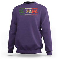El Papa Funny Mexican Dad Sweatshirt Mexico Vintage Flag Father's Day