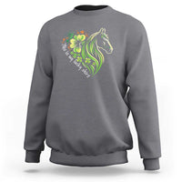 Horse Racing Sweatshirt This Is My Lucky Shirt Equestrian Four Leaf Clover - Wonder Print Shop