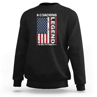 A Coaching Legend Has Retired Sweatshirt Vintage American Flag - Wonder Print Shop