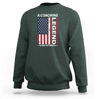 A Coaching Legend Has Retired Sweatshirt Vintage American Flag - Wonder Print Shop