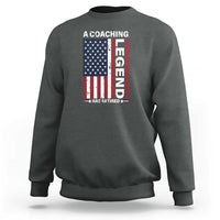 A Coaching Legend Has Retired Sweatshirt Vintage American Flag - Wonder Print Shop