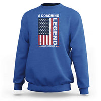 A Coaching Legend Has Retired Sweatshirt Vintage American Flag - Wonder Print Shop