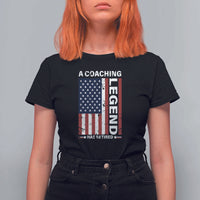 A Coaching Legend Has Retired T Shirt For Women Vintage American Flag - Wonder Print Shop