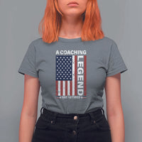 A Coaching Legend Has Retired T Shirt For Women Vintage American Flag - Wonder Print Shop