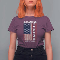 A Coaching Legend Has Retired T Shirt For Women Vintage American Flag - Wonder Print Shop