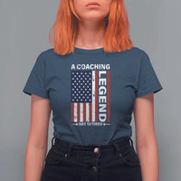 A Coaching Legend Has Retired T Shirt For Women Vintage American Flag - Wonder Print Shop