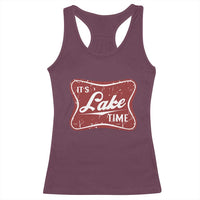 Funny It's Lake Time Racerback Tank Top Lake Life Summer Vacation