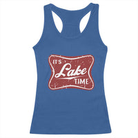 Funny It's Lake Time Racerback Tank Top Lake Life Summer Vacation