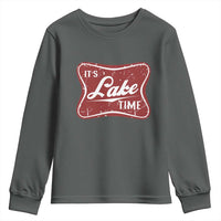 Funny It's Lake Time Youth Sweatshirt Lake Life Summer Vacation