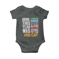 Funny Bruh This Year Was Goated No Cap Baby Onesie Last Day Of School - Wonder Print Shop