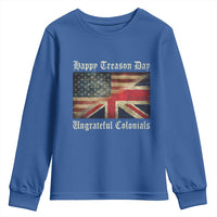 Funny Happy Treason Day Ungrateful Colonials Youth Sweatshirt July 4th British Flag - Wonder Print Shop