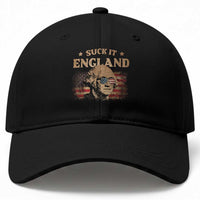 Funny Suck It England Baseball Cap 4th of July George Washington 1776