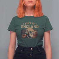 Funny Suck It England T Shirt For Women 4th of July George Washington 1776 - Wonder Print Shop