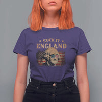 Funny Suck It England T Shirt For Women 4th of July George Washington 1776 - Wonder Print Shop