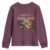 Funny Suck It England Youth Sweatshirt 4th of July George Washington 1776 - Wonder Print Shop