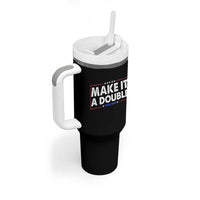 Make It A Double Twin Dad Tumbler With Handle Soon to Be Daddy Funny Father's Day