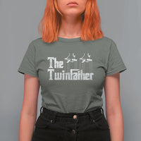 The Twinfather T Shirt For Women Funny Dad Of Twins Fathers Day