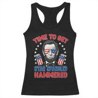 Time To Get Star Spangled Hammered Abraham Lincoln Racerback Tank Top Funny 4th of July