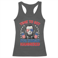 Time To Get Star Spangled Hammered Abraham Lincoln Racerback Tank Top Funny 4th of July