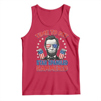 Time To Get Star Spangled Hammered Abraham Lincoln Tank Top Funny 4th of July