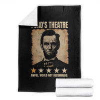 Abraham Lincoln Ford's Theatre Throw Blanket Awful Would Not Recommend Funny US History