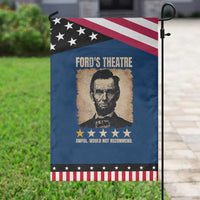 Abraham Lincoln Ford's Theatre Patriotic Garden Flag Awful Would Not Recommend Funny US History