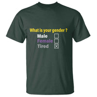 Funny Non Binary T Shirt What Is Your Gender Male Female Tired LGBT Pride Enby Flag - Wonder Print Shop