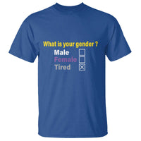 Funny Non Binary T Shirt What Is Your Gender Male Female Tired LGBT Pride Enby Flag - Wonder Print Shop