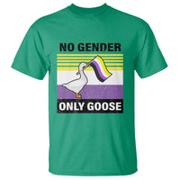 Funny Non Binary T Shirt No Gender Only Goose LGBTQ Enby Flag - Wonder Print Shop