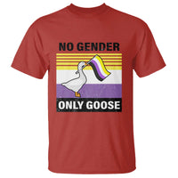 Funny Non Binary T Shirt No Gender Only Goose LGBTQ Enby Flag - Wonder Print Shop
