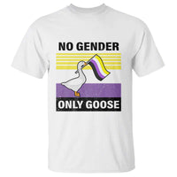 Funny Non Binary T Shirt No Gender Only Goose LGBTQ Enby Flag - Wonder Print Shop