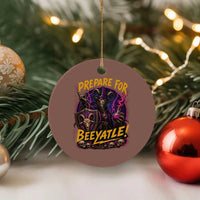 Prepare For Beeyatle Ceramic Ornament Funny Goat Wizard LitRPG Lover